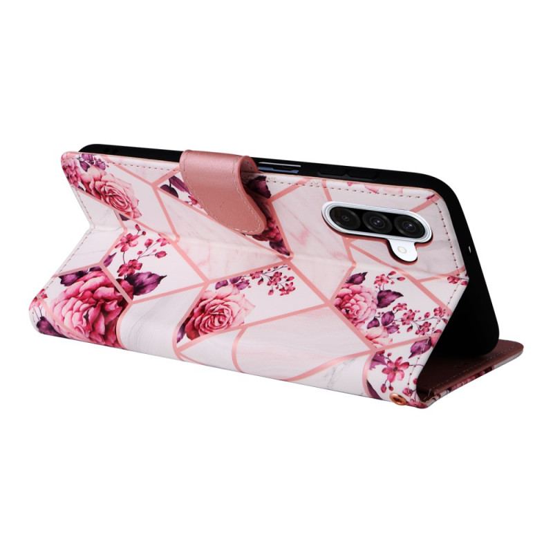 Fodral För Samsung Galaxy A17 4g / 5g Marmordesign Med Snodd