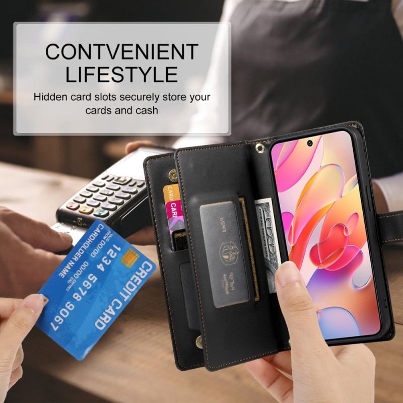 Fodral Samsung Galaxy A17 4g / 5g Plånbok Med Dragkedja Och Remmar