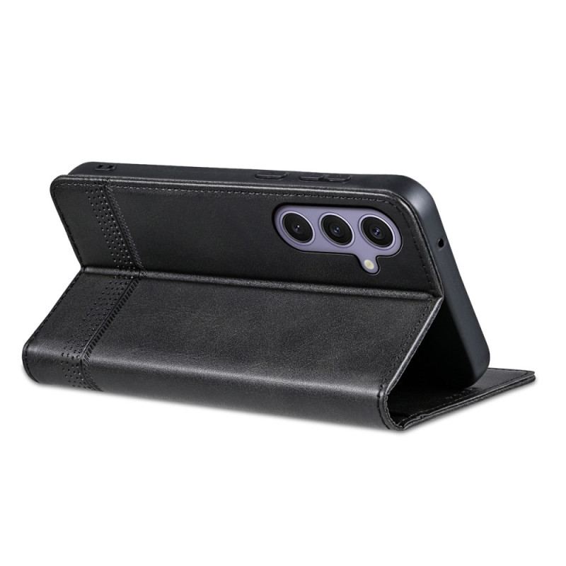 Folio-fodral Samsung Galaxy A17 4g / 5g Telefonfodral Azns Lädereffekt