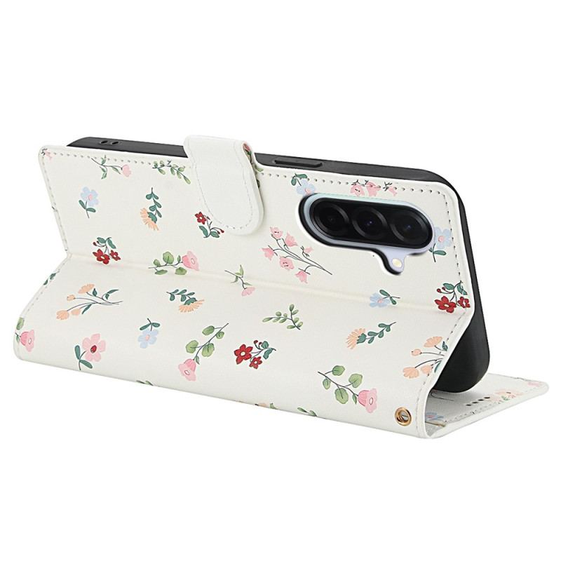Läderfodral Samsung Galaxy A17 4g / 5g Telefonfodral Blommig Plånbok
