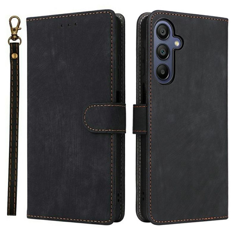 Läderfodral Samsung Galaxy A17 4g / 5g Telefonfodral Rfid-blockerande Mockaeffekt