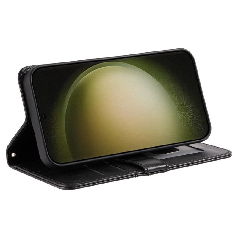 Läderskal Fodral Samsung Galaxy A17 4g / 5g 6 Kortfack Och Snodd