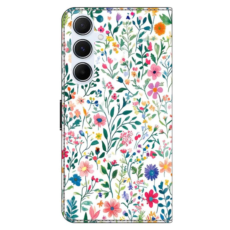 Läderskal Fodral Samsung Galaxy A17 4g / 5g Blomsterrabatt