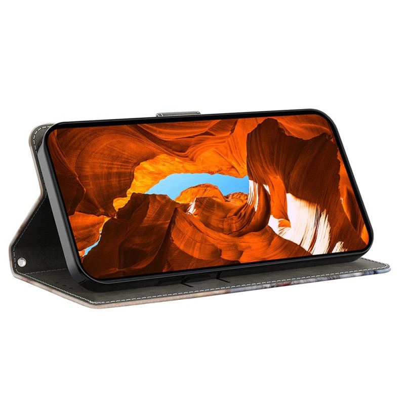 Läderskal Fodral Samsung Galaxy A17 4g / 5g Löv