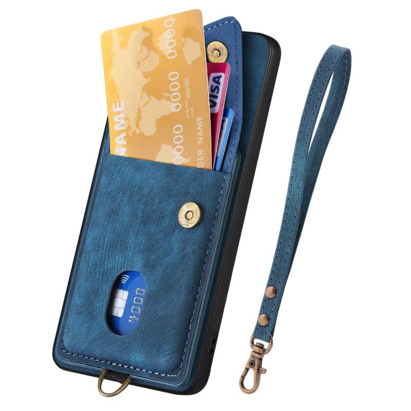 Skal Samsung Galaxy A17 4g / 5g Telefonfodral Mockaeffekt Med Korthållare Och Rem