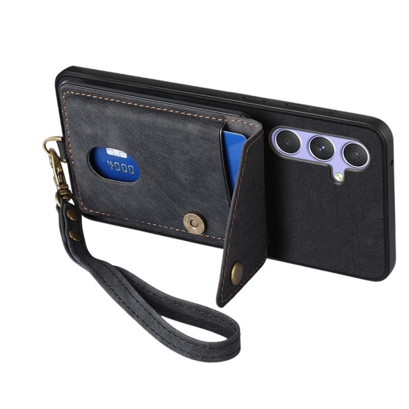 Skal Samsung Galaxy A17 4g / 5g Telefonfodral Mockaeffekt Med Korthållare Och Rem