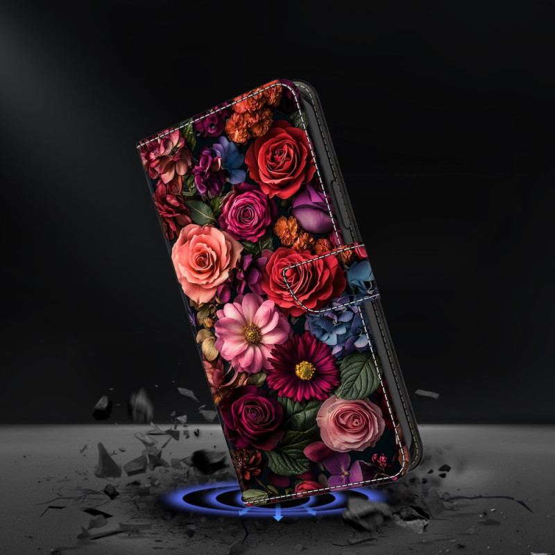 Skyddsfodral Samsung Galaxy A17 4g / 5g Rosa Blommor