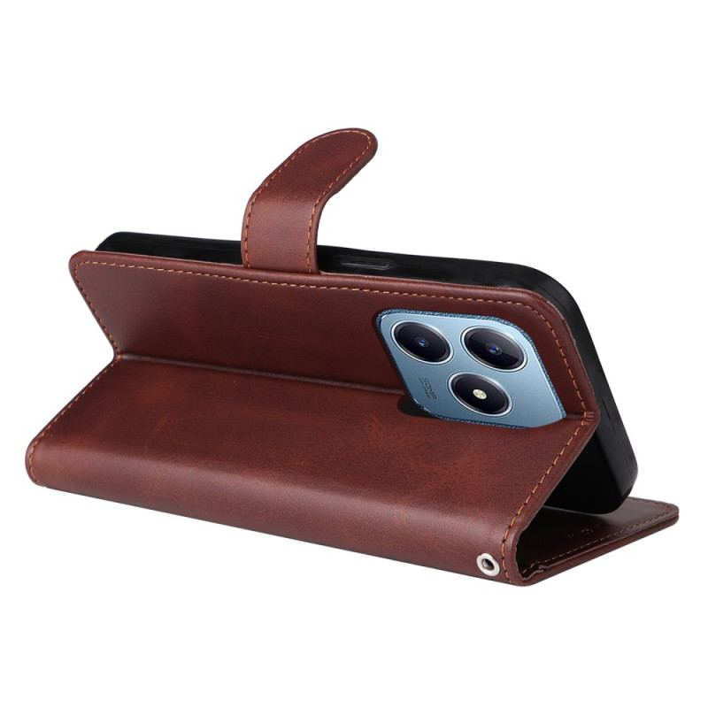 Fodral För Realme Note 60 Enfärgad Lädereffekt