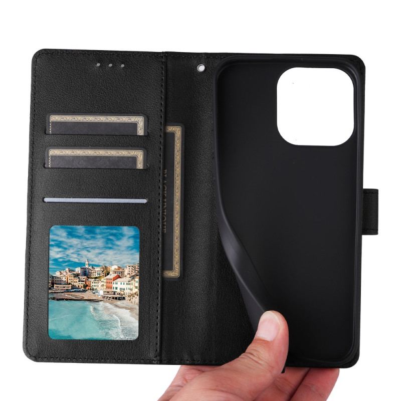 Fodral För Realme Note 60 Enfärgad Lädereffekt