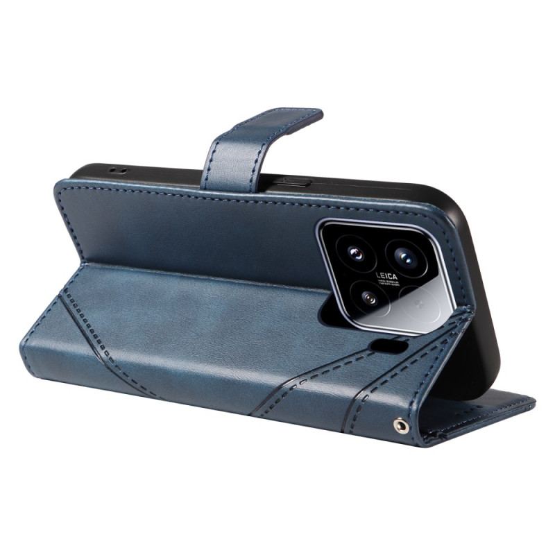 Fodral För Xiaomi 15 Tvåfärgade Linjer Och Ränder