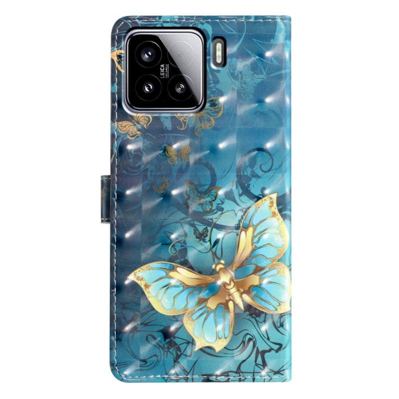 Fodral Xiaomi 15 3d-fjärilar