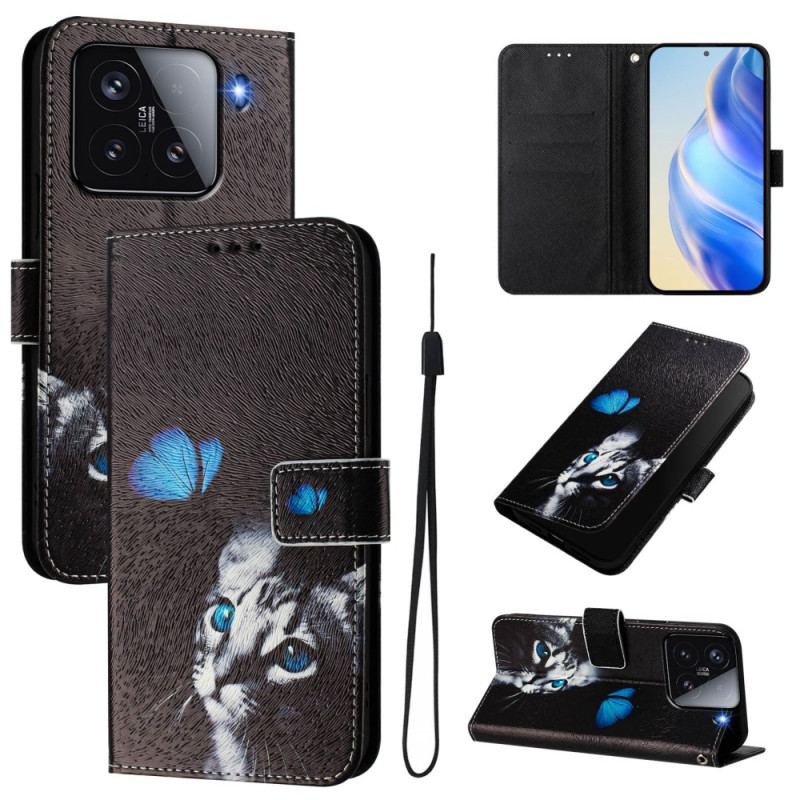 Fodral Xiaomi 15 Fjäril Och Katt