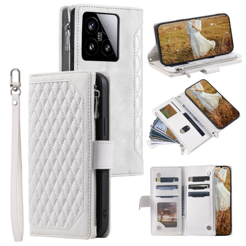 Fodral Xiaomi 15 Quiltad Plånbok