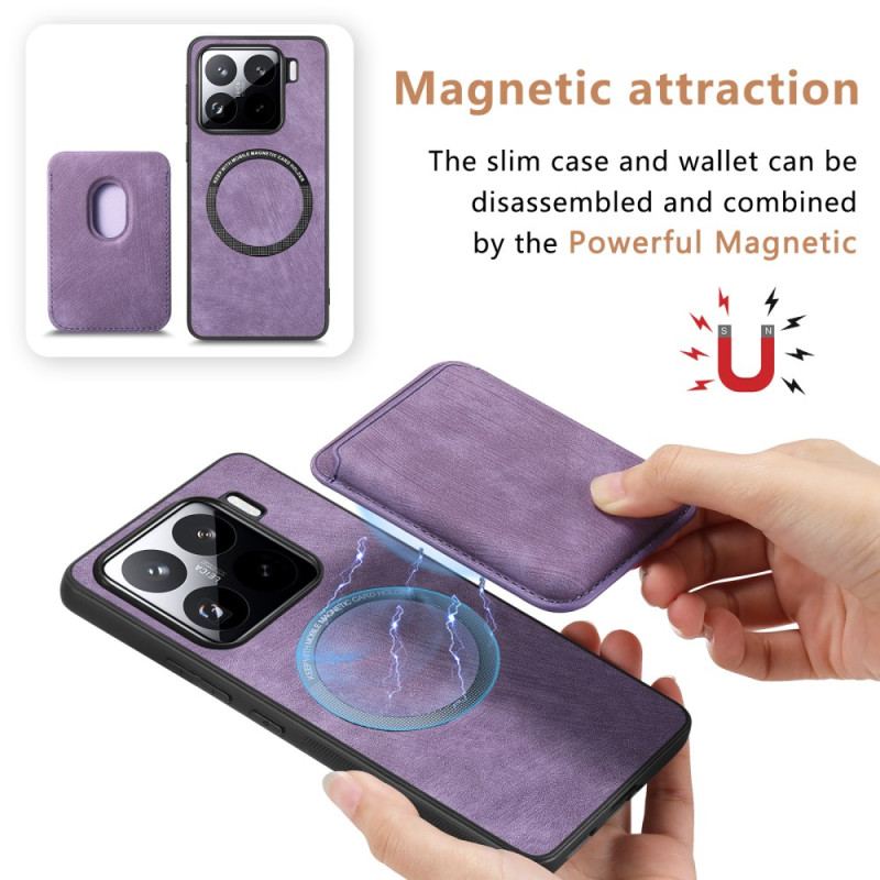 Fodral Xiaomi 15 Retro Med Avtagbar Korthållare