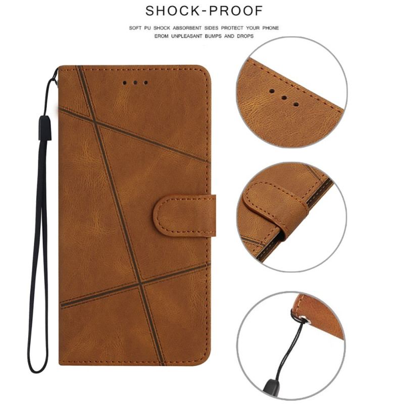 Läderfodral Xiaomi 15 Telefonfodral Linjer