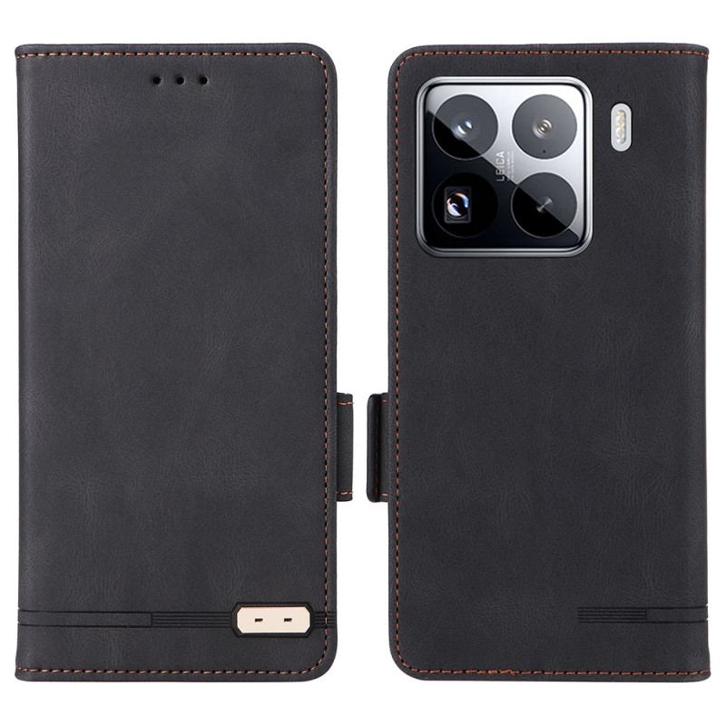 Läderfodral Xiaomi 15 Telefonfodral Plånbok Med Metallisk Dekoration