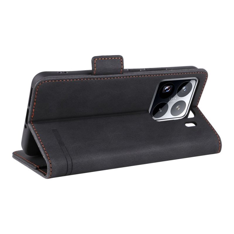 Läderfodral Xiaomi 15 Telefonfodral Plånbok Med Metallisk Dekoration