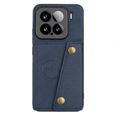 Skal För Xiaomi 15 Lädereffekt Med Korthållare Och Stativ