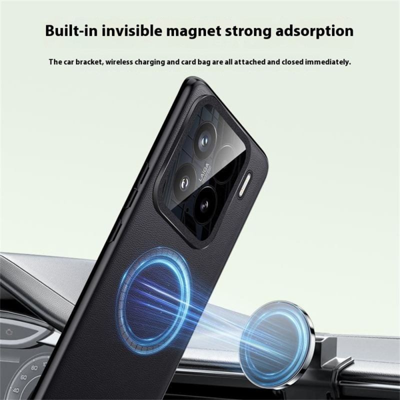 Skal Xiaomi 15 Magsafe-kompatibel Lädereffekt