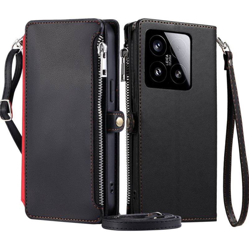 Skyddsfodral Xiaomi 15 Myntbörs Och 8 Kortfack