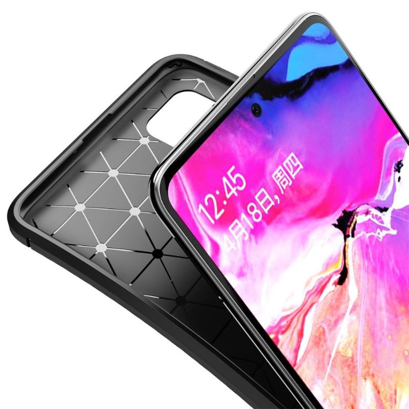 Skal För Samsung Galaxy A71 Gel Carbon Fiber Style