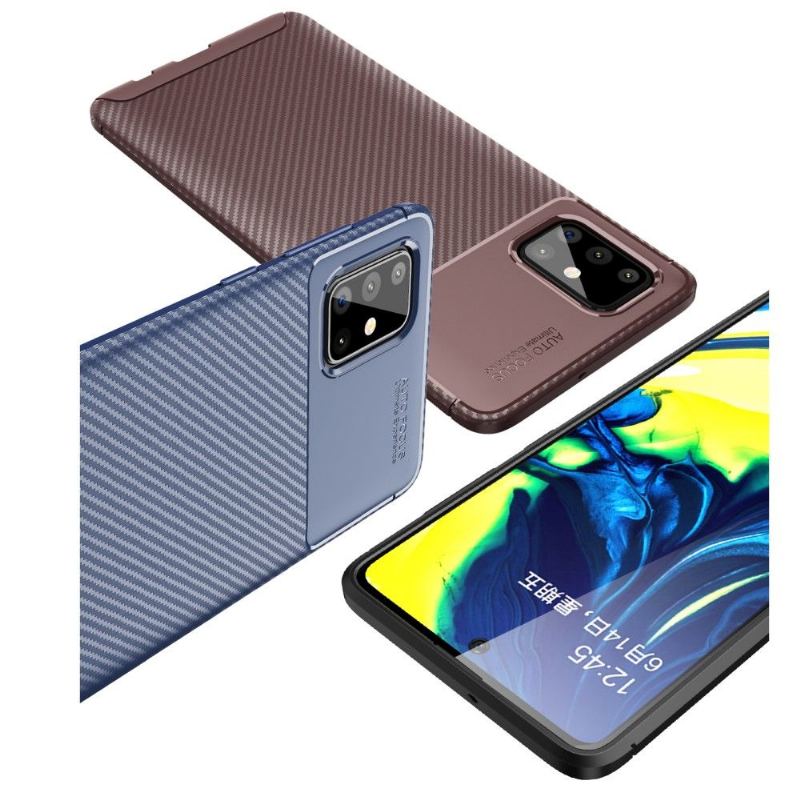 Skal För Samsung Galaxy A71 Gel Carbon Fiber Style
