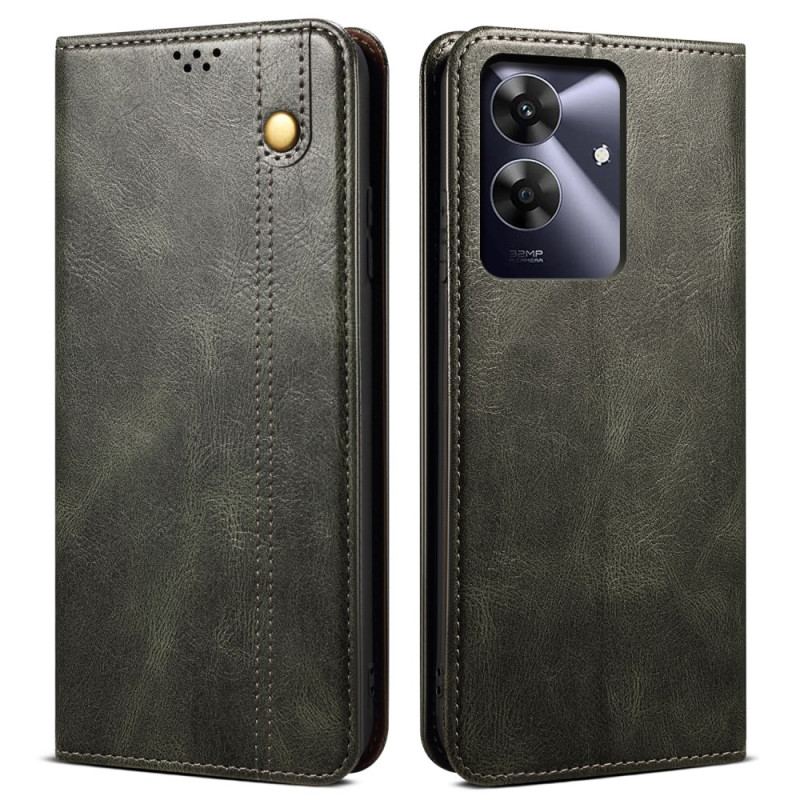 Folio-fodral För Realme C61 Vaxat Konstläder