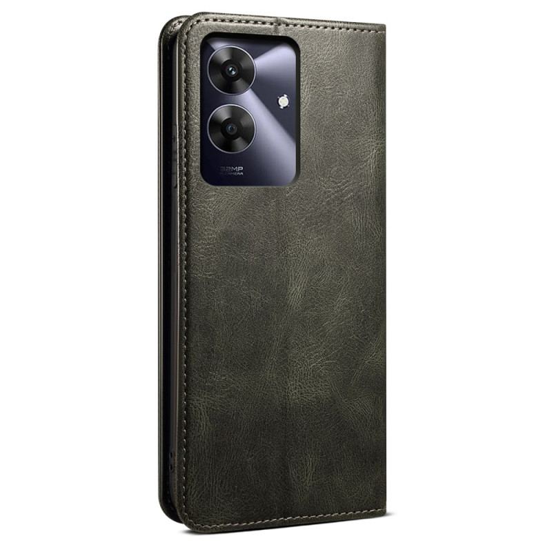 Folio-fodral För Realme C61 Vaxat Konstläder