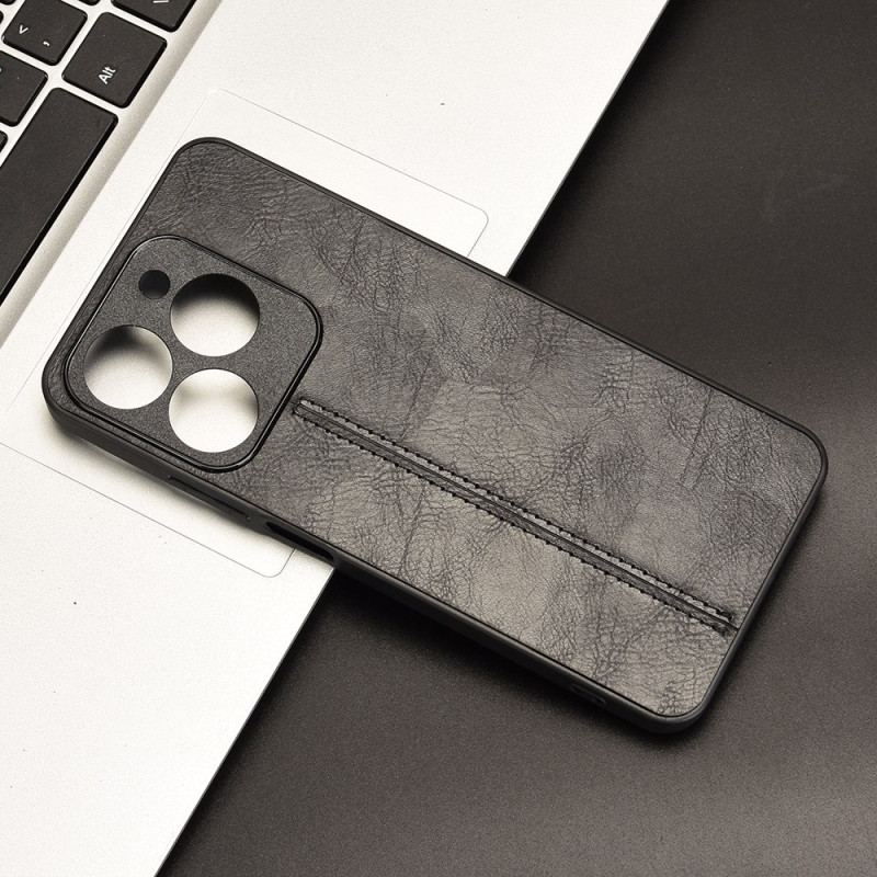 Skal För Realme C61 Sydd Lädereffekt