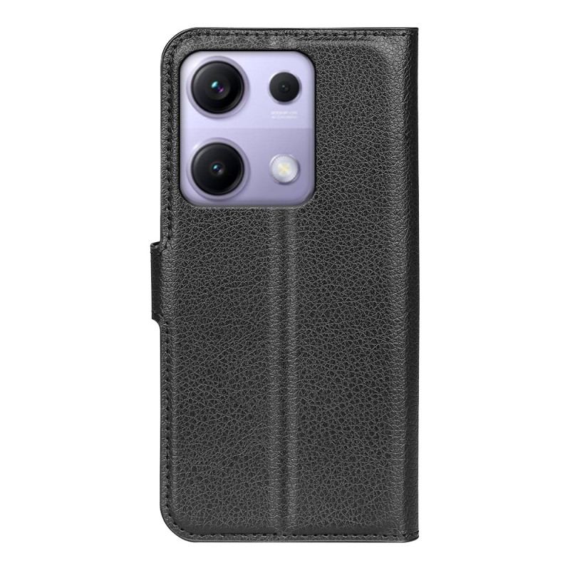 Fodral För Xiaomi Redmi Note 14s Klassisk Litchi-konstläder