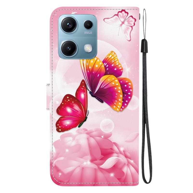 Fodral Xiaomi Redmi Note 14s Rosa Fjärilar