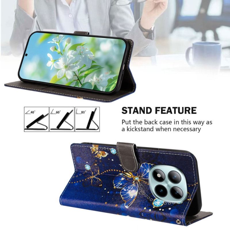 Fodral För Xiaomi Redmi Note 15 Pro Plus 5g Dyrbara Fjärilar