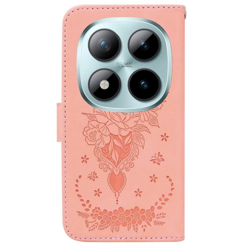 Fodral Xiaomi Redmi Note 15 Pro Plus 5g Fjärilar Och Rosor