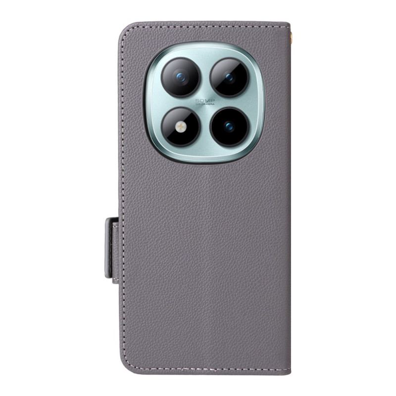 Fodral Xiaomi Redmi Note 15 Pro Plus 5g Litchikonstläder Med Rem