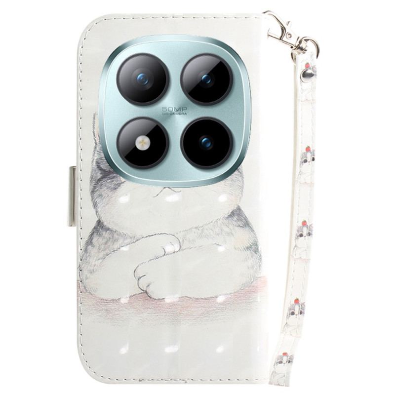 Fodral Xiaomi Redmi Note 15 Pro Plus 5g Söt Katt Med Rem