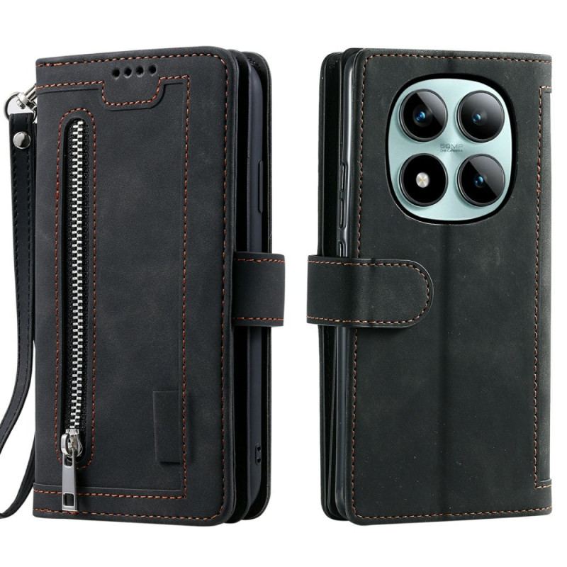 Läderfodral Xiaomi Redmi Note 15 Pro Plus 5g Telefonfodral Plånbok Med 9 Kortfack