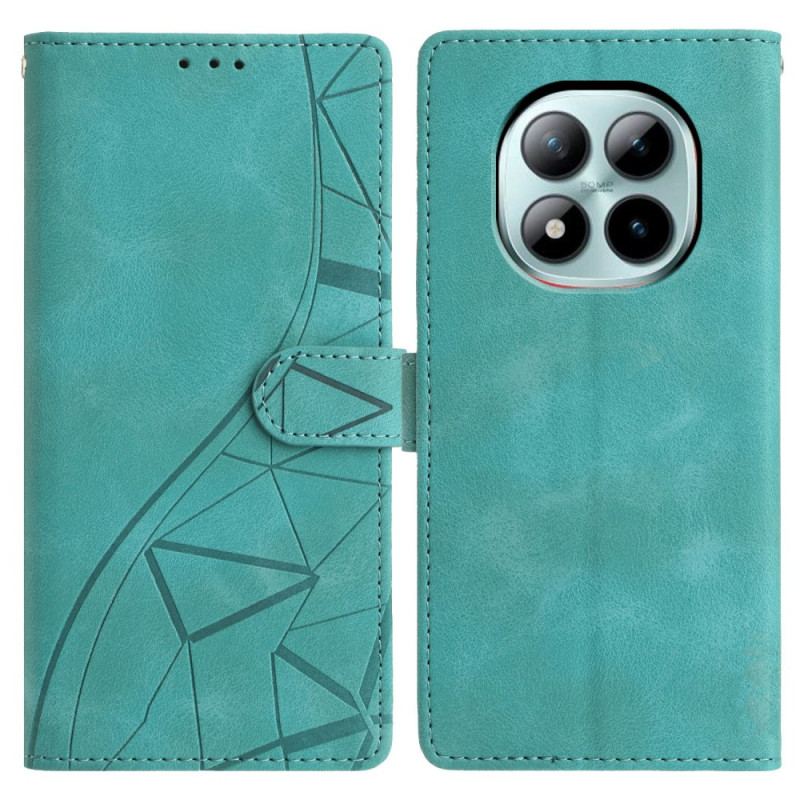 Läderfodral Xiaomi Redmi Note 15 Pro Plus 5g Telefonfodral Triangelmönster