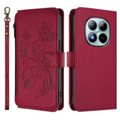 Läderskal Fodral Xiaomi Redmi Note 15 Pro Plus 5g Blommig Plånbok