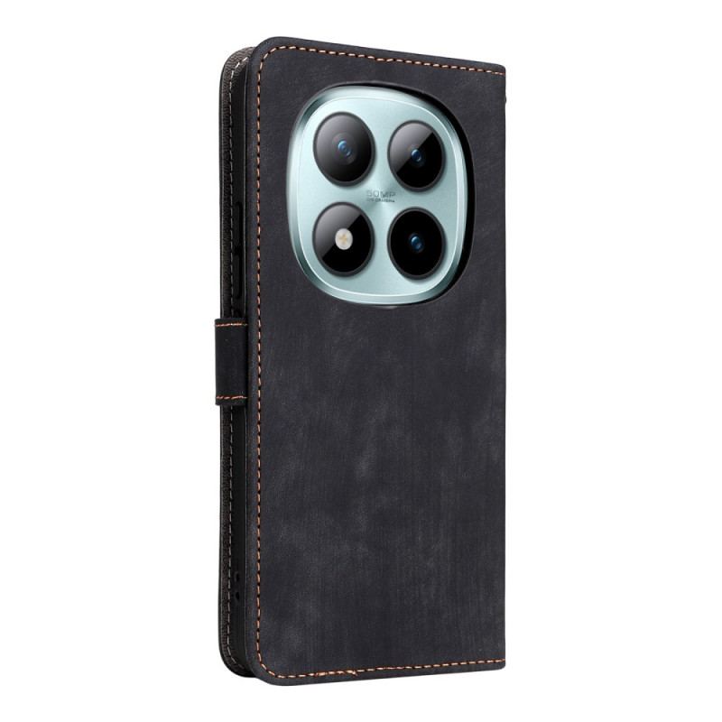 Läderskal Fodral Xiaomi Redmi Note 15 Pro Plus 5g Mockaeffekt Med Rem