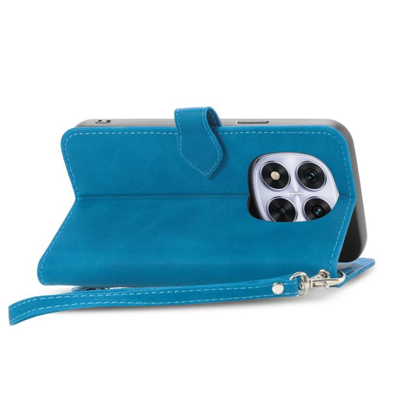 Skyddsfodral Xiaomi Redmi Note 15 Pro Plus 5g Blommönster Med Mockaeffekt