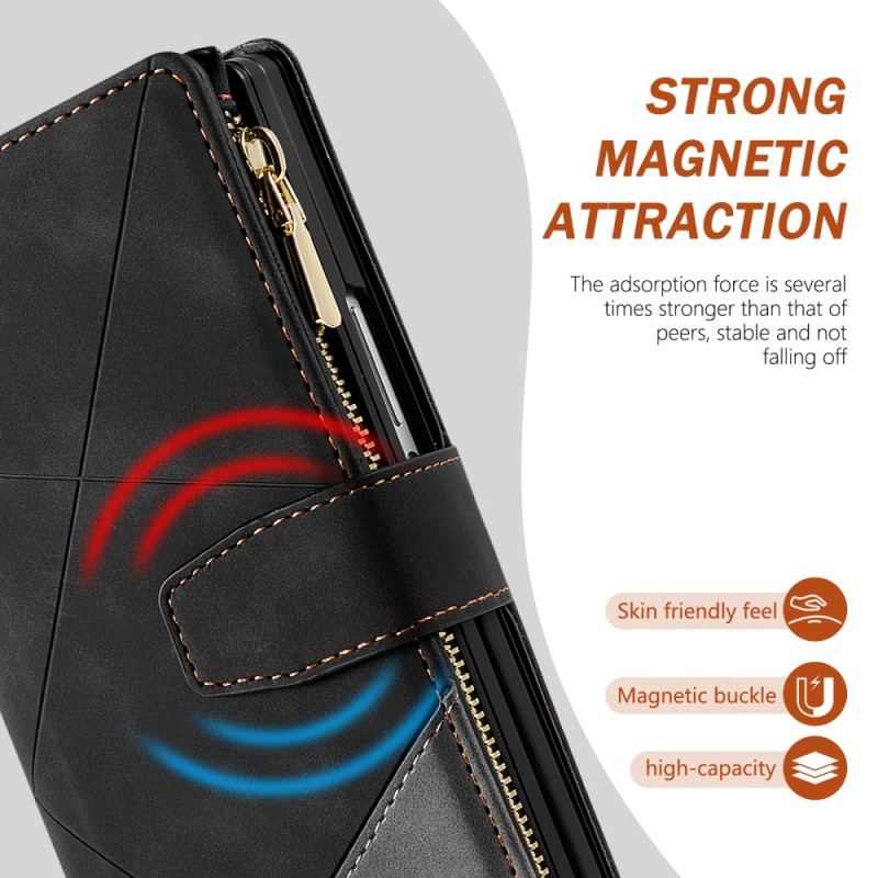 Fodral För Samsung Galaxy Z Fold 7 Tvåfärgad Plånbok