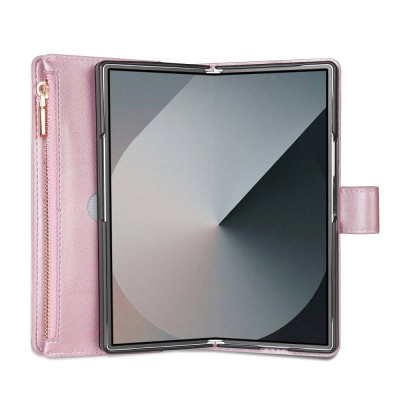 Fodral För Samsung Galaxy Z Fold 7 Vadderad Med Axelrem Och Rem