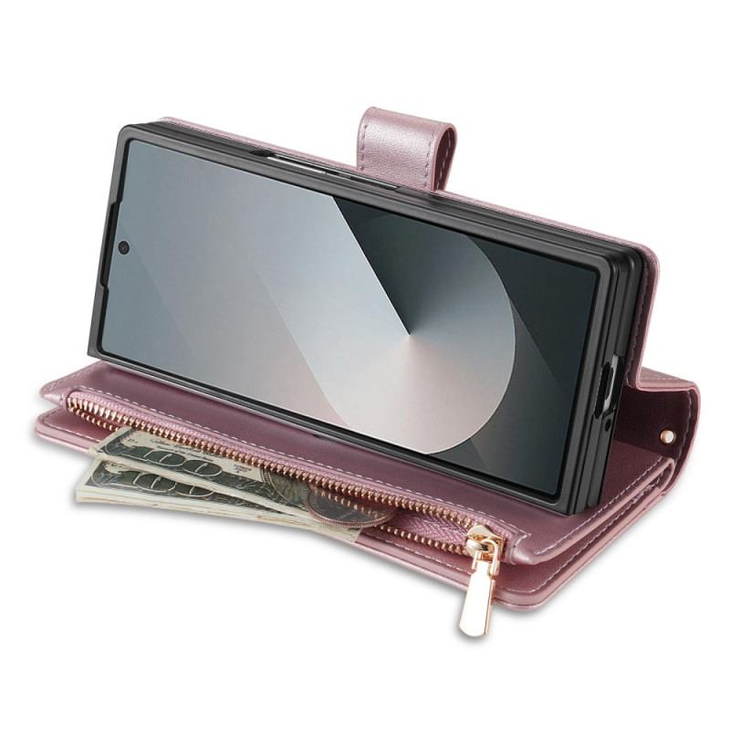 Fodral För Samsung Galaxy Z Fold 7 Vadderad Med Axelrem Och Rem