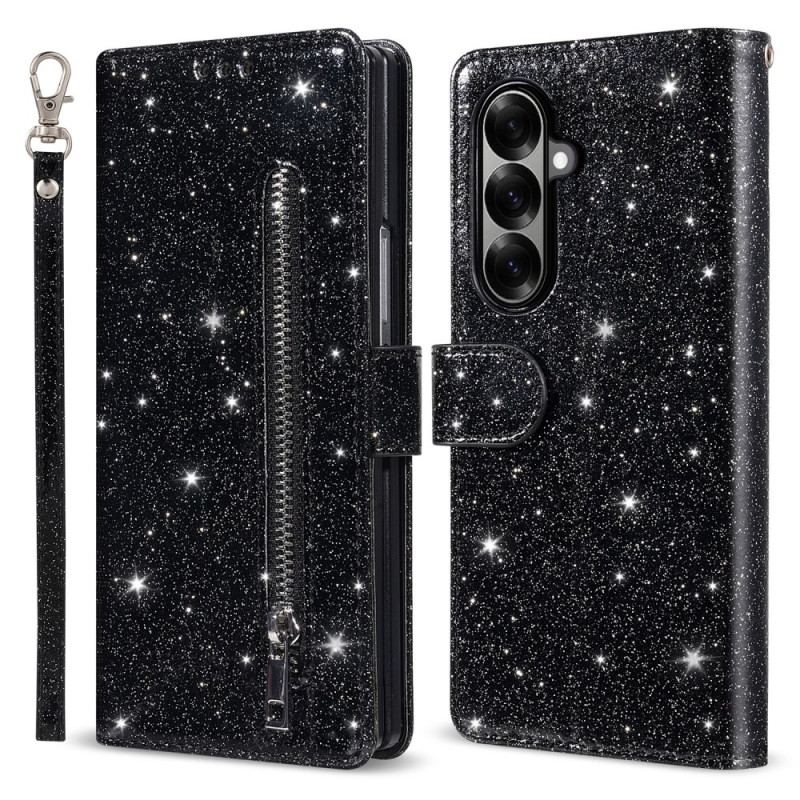 Läderfodral Samsung Galaxy Z Fold 7 Telefonfodral Glitter