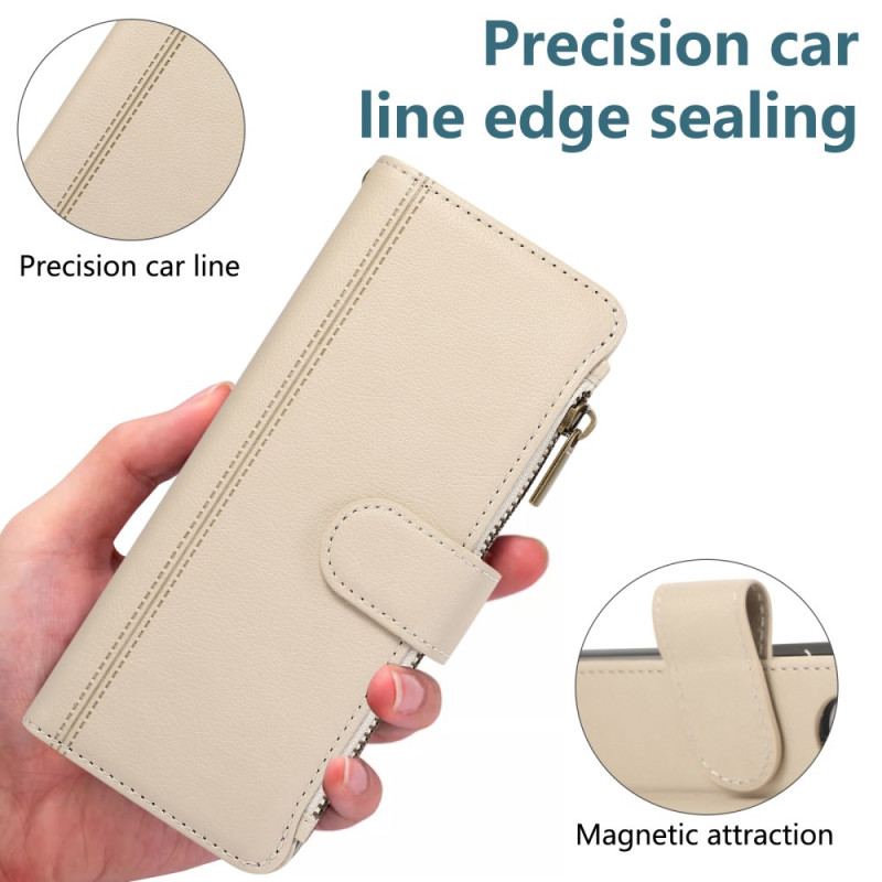 Läderfodral Samsung Galaxy Z Fold 7 Telefonfodral Plånbok Med Rem