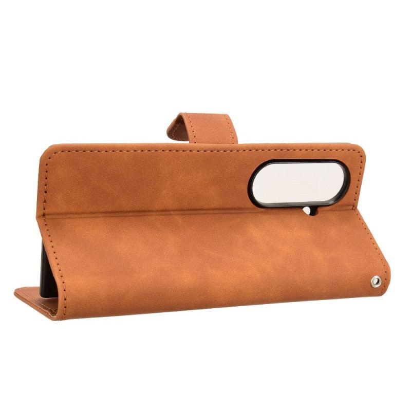 Läderskal Fodral Samsung Galaxy Z Fold 7 Mockaeffekt