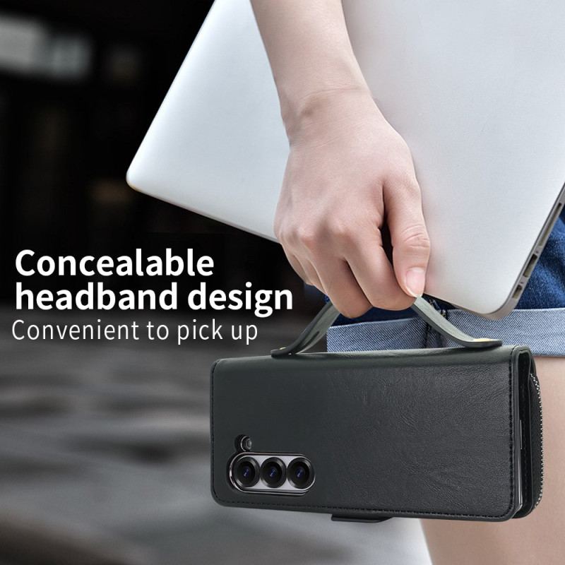 Samsung Galaxy Z Fold 7 Fodral Med Dragkedja Och Rem