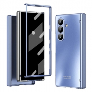 Skal För Samsung Galaxy Z Fold 7 Metallisk Effekt Med Skärmskydd