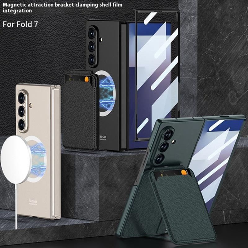 Skal Samsung Galaxy Z Fold 7 Avtagbar Korthållare Och Integrerat Stativ