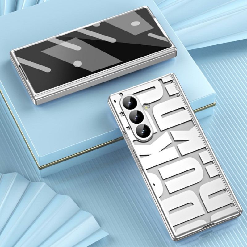 Skal Samsung Galaxy Z Fold 7 Bokstavsdesign Med Skärmskydd I Härdat Glas